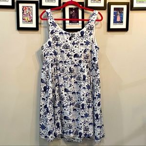 ModCloth Optimistic Effect Sleeveless Dress Sea Creatures 1X NWOT